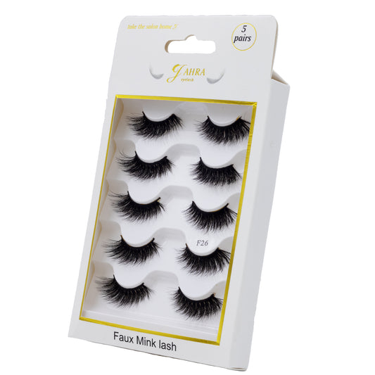 Jahra Half natural eyelashes 3d flash eyelashes , wispy black band lashes ' lashes extension ( lash F26)