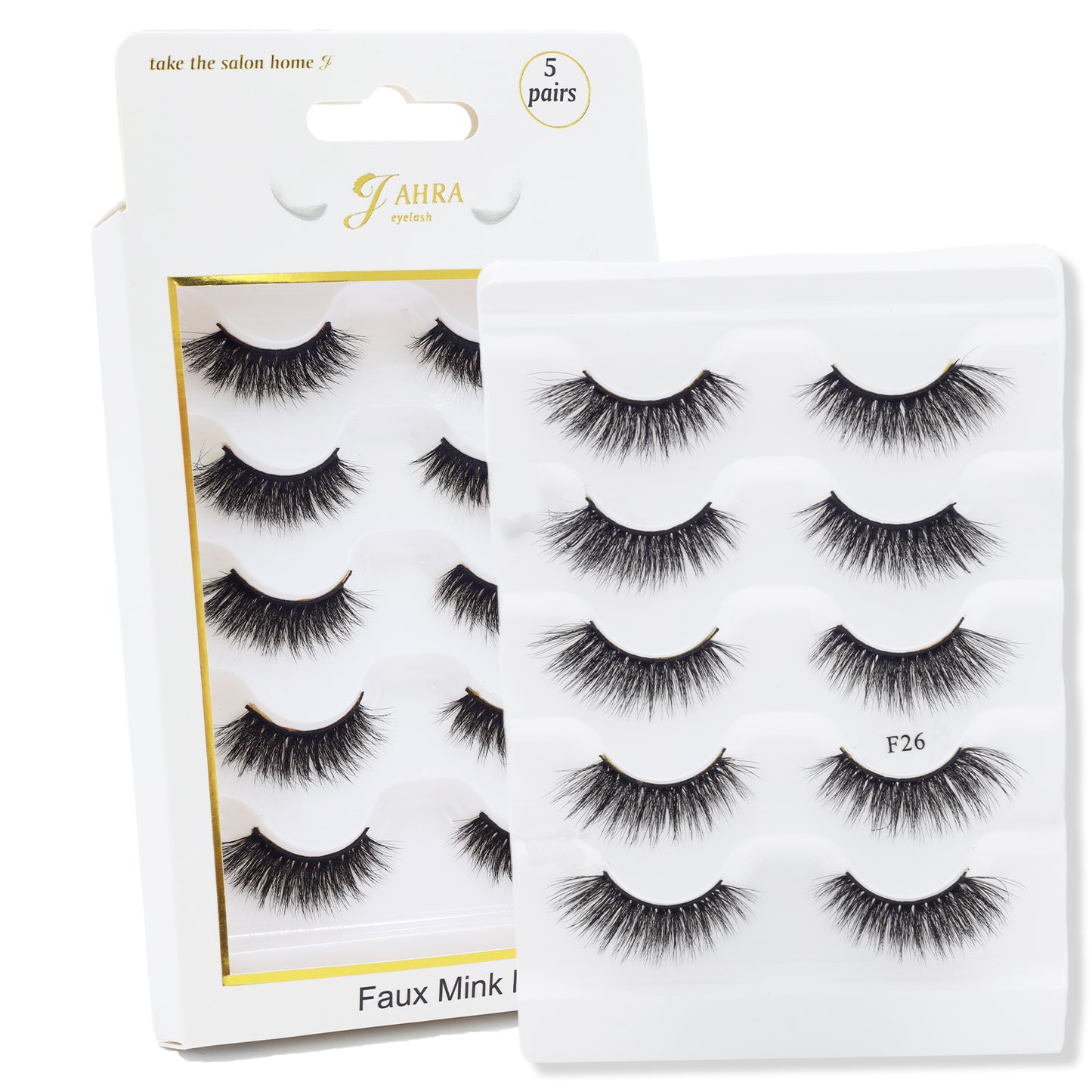 Jahra Half natural eyelashes 3d flash eyelashes , wispy black band lashes ' lashes extension ( lash F26)