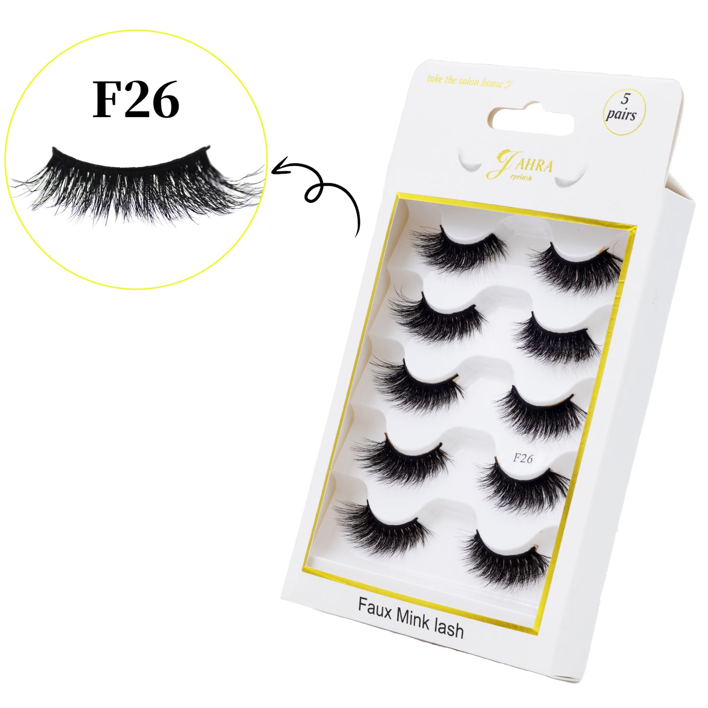 Jahra Half natural eyelashes 3d flash eyelashes , wispy black band lashes ' lashes extension ( lash F26)