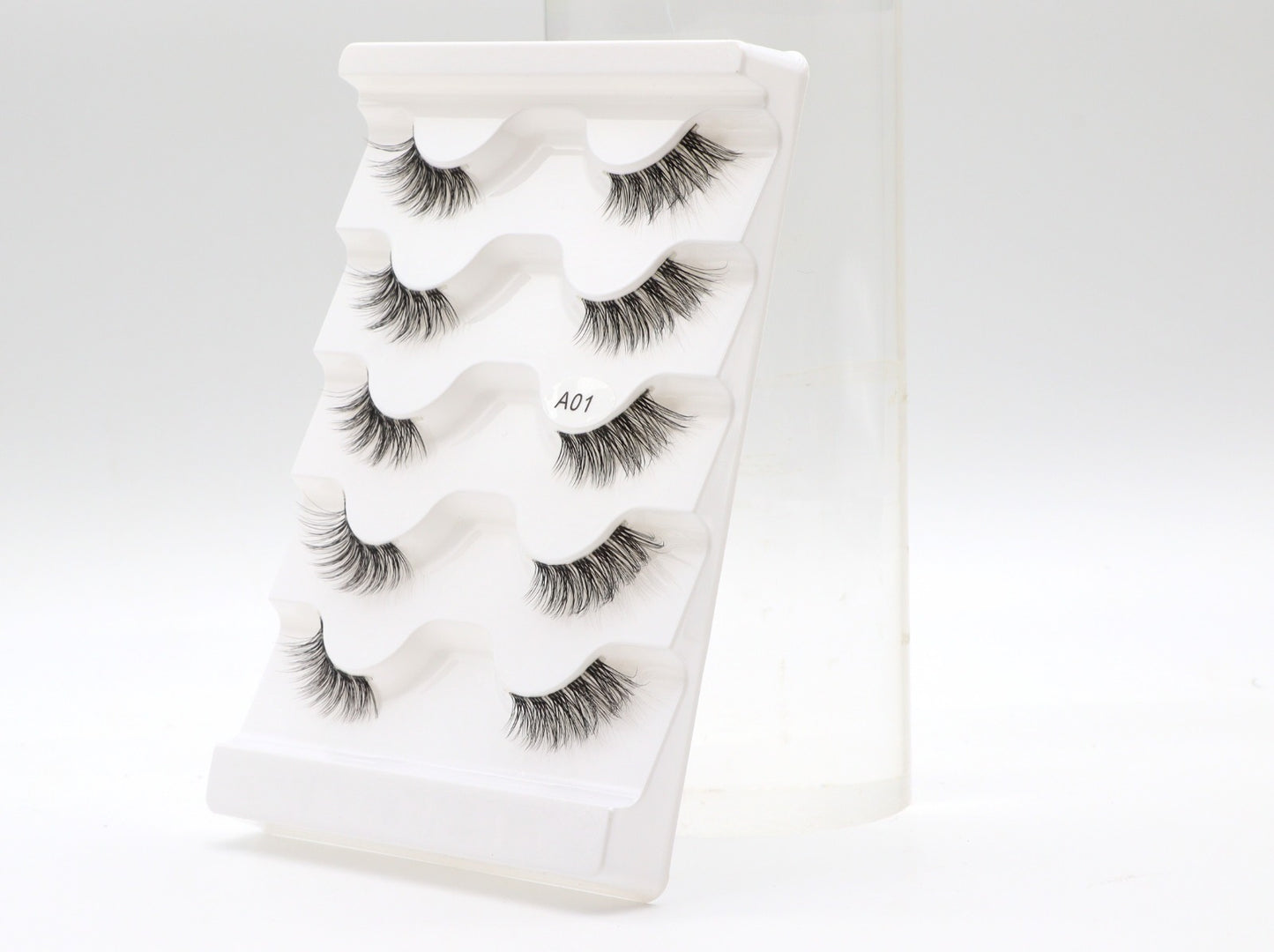 JAHRA DIY False Eyelashes Half Lashes Cat Eye Strip NaturalHalf Lashes with Clear Band  Fluffy Wispy False Eyelashes Natural Look (Lash A01)