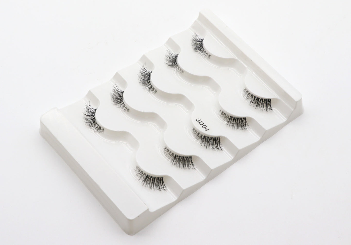 Jahra Premium 3D Mink False Eyelashes , Cat Eye lashes.,  soft natural look lash , short wispy clear band lash,lash clusters lash .(3D04)
