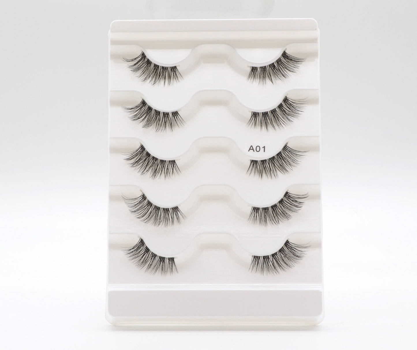 JAHRA DIY False Eyelashes Half Lashes Cat Eye Strip NaturalHalf Lashes with Clear Band  Fluffy Wispy False Eyelashes Natural Look (Lash A01)