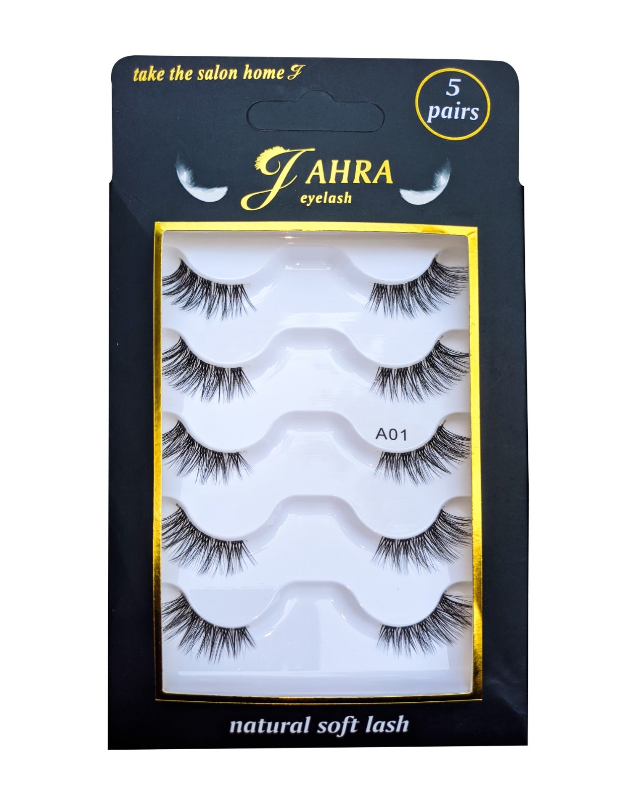 JAHRA DIY False Eyelashes Half Lashes Cat Eye Strip NaturalHalf Lashes with Clear Band  Fluffy Wispy False Eyelashes Natural Look (Lash A01)