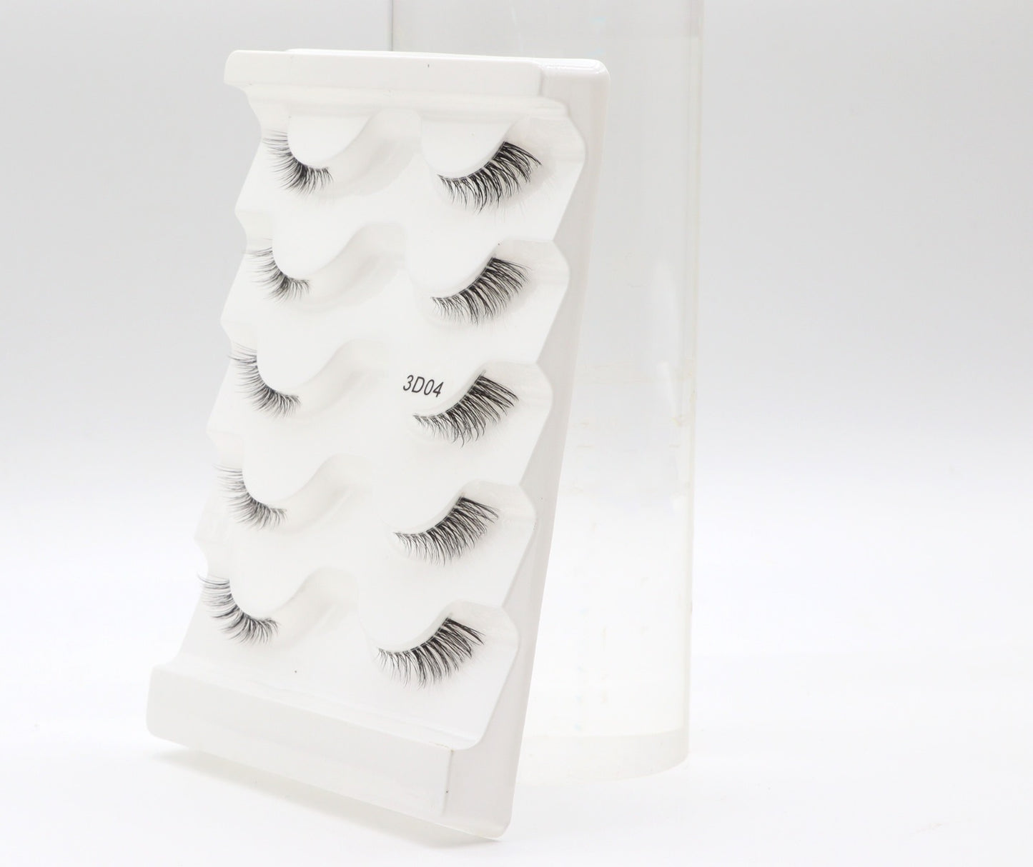 Jahra Premium 3D Mink False Eyelashes , Cat Eye lashes.,  soft natural look lash , short wispy clear band lash,lash clusters lash .(3D04)
