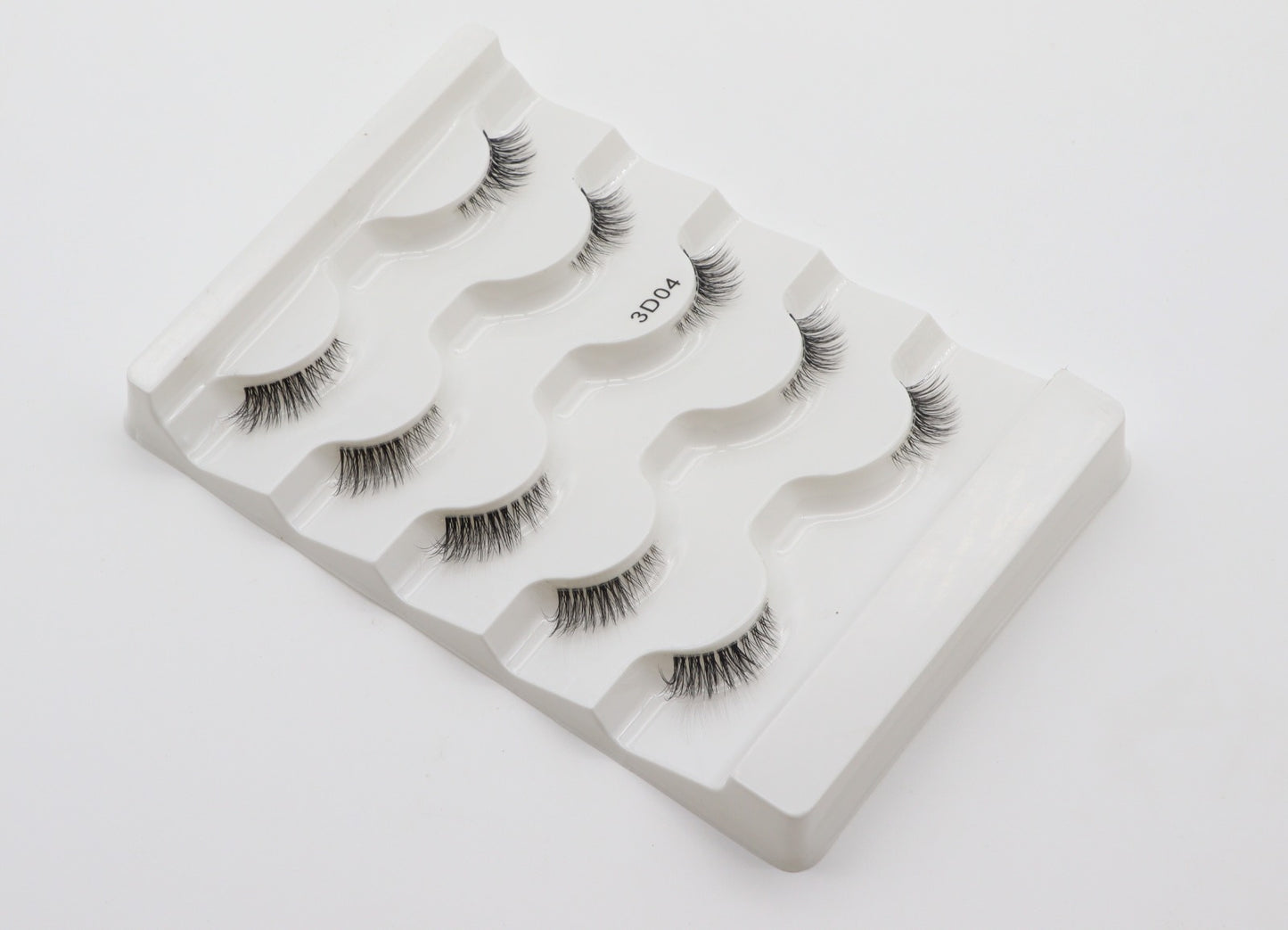 Jahra Premium 3D Mink False Eyelashes , Cat Eye lashes.,  soft natural look lash , short wispy clear band lash,lash clusters lash .(3D04)